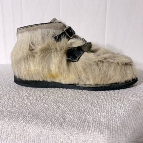 Vintage Capitol Canadian Genuine Fur Esikmo Inuit Ankle Boots Booties 8 - Picture 2 of 16